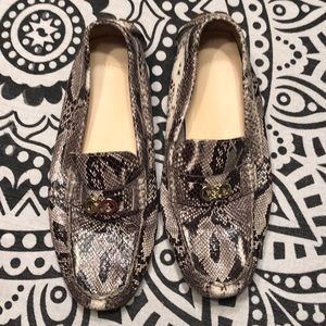 Cole Haan snakeskin B/W loafers sz9.5 Used